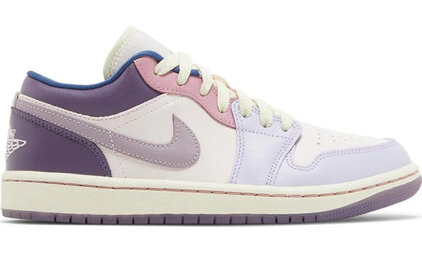 Nike Air Jordan 1 Low Pastel Plum Leather Sneakers