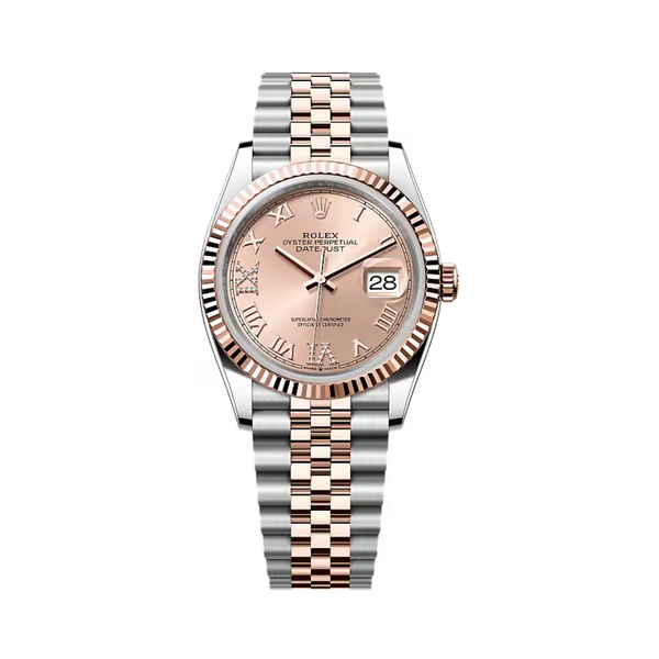 Rolex Datejust 36mm Oystersteel and Everose Gold Ladies Watch