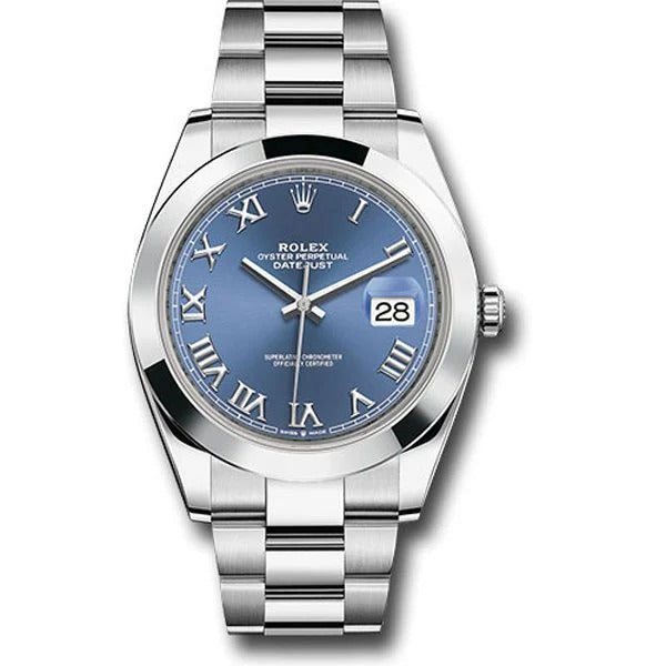 Rolex Datejust 126300 Blue Roman Numeral Dial Luxury Watch
