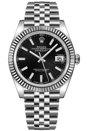 Rolex Datejust 41mm Black Dial Men's Stainless Steel Luxury Watch