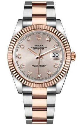 Rolex Datejust 41 Everose Gold Diamond Men's Luxury Watch