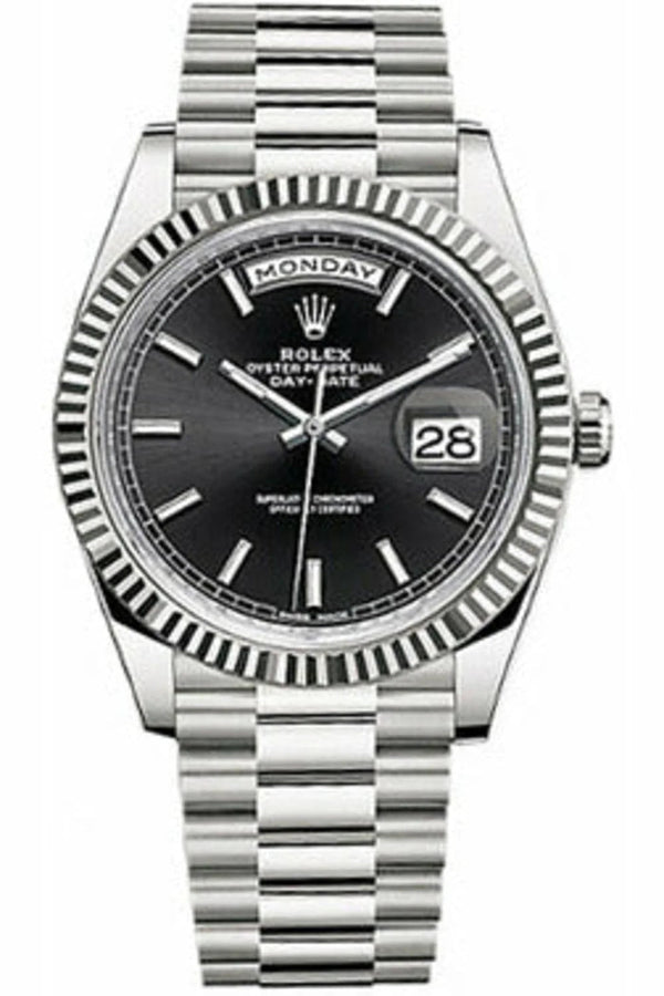 Rolex Day-Date 40mm White Gold Finish Automatic Luxury Watch