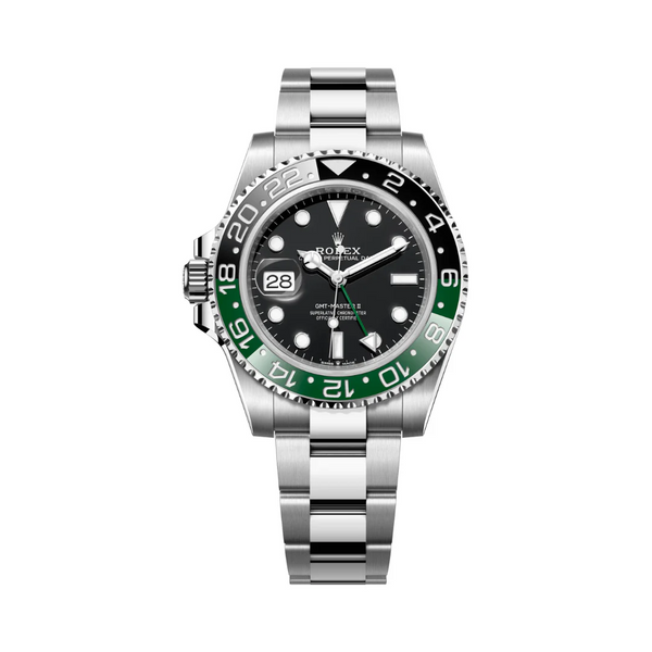 Rolex Oyster Perpetual GMT-Master II Watch with Black Dial Finish