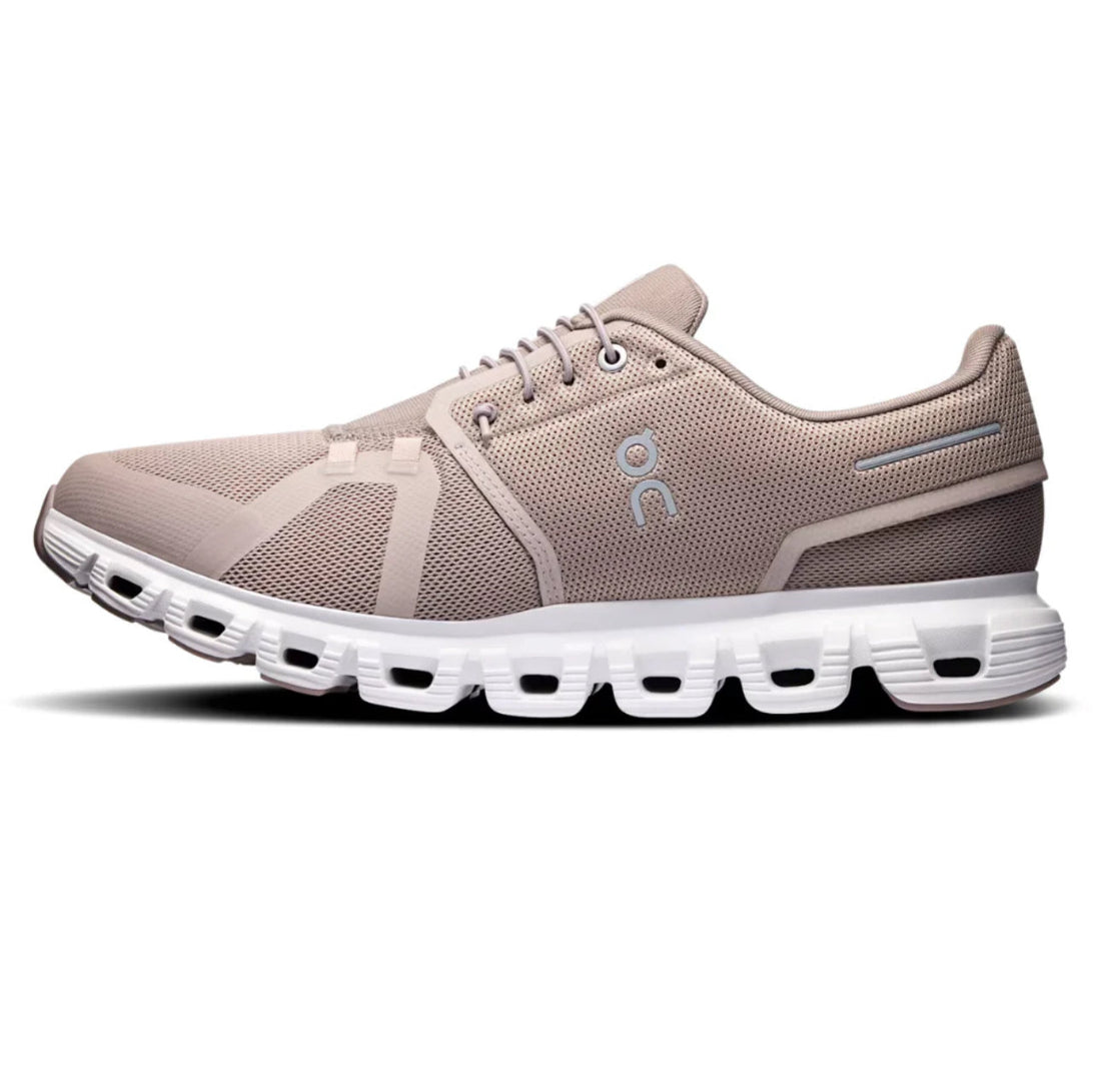 On Cloud 6 Fog White Lightweight All-Day Comfort Running Shoes