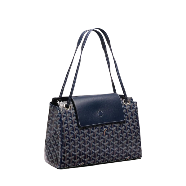 Goyard Rouette Souple Designer Handbag in Classic Navy Blue