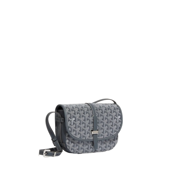 Classic Grey Belvedere PM Crossbody Bag with Premium Canvas Finish