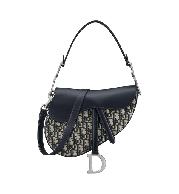 Elegant Blue Saddle Bag with Adjustable Strap for Daily Style