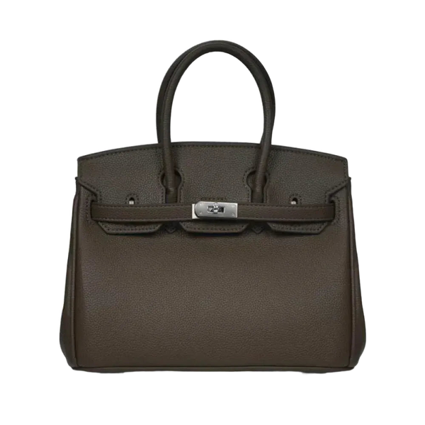 Hermes Birkin 25 Style Handbag In Khaki Green Premium Leather