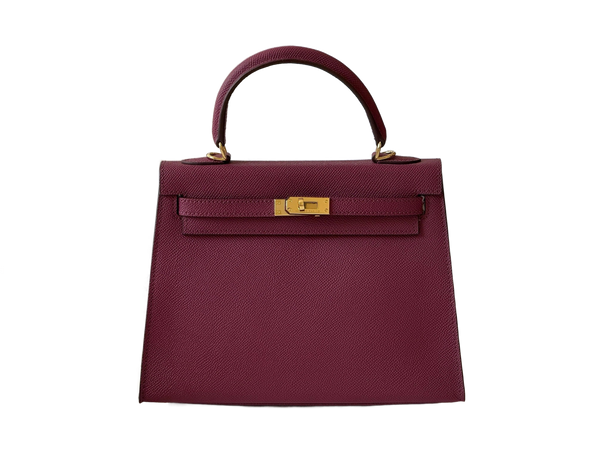 Premium Designer Style Kelly Handbag With Box And Dustbag