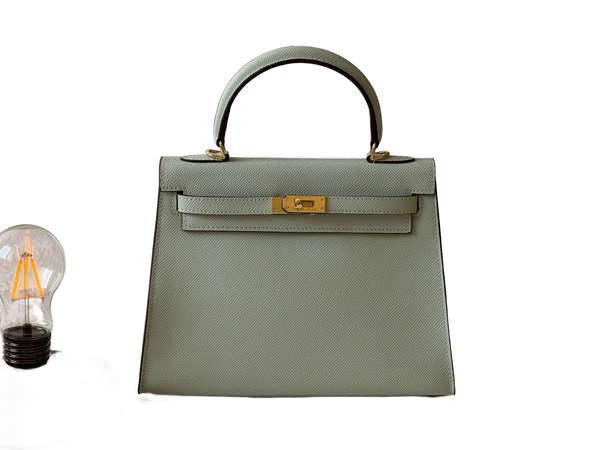 Elegant Hermes Kelly Style Designer Handbag With Dust Bag