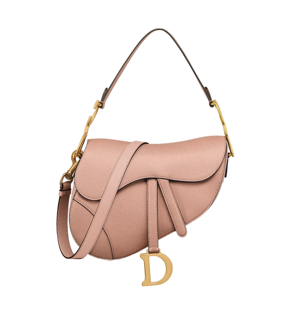 Elegant Blush Saddle Bag with Adjustable Strap for Everyday Style
