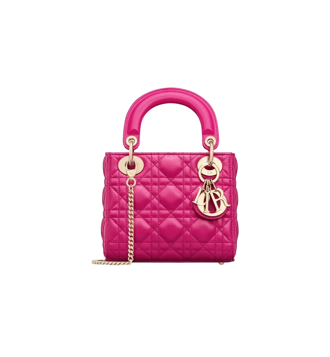 Mini Dioriviera Lady Dior Style Quilted Lambskin Handbag with Box