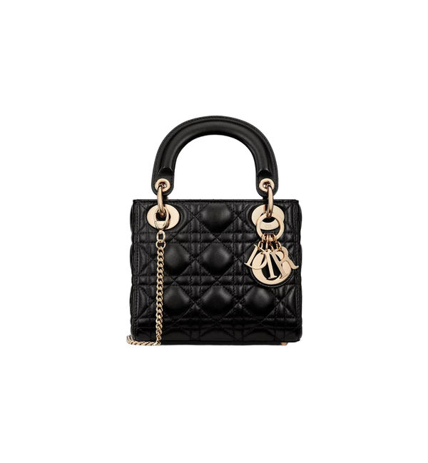Mini Lady Dior Style Handbag Elegant Black Designer Inspired Bag