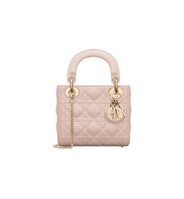 Mini Dioriviera Lady Dior Lambskin Handbag Elegant Designer Style Bag
