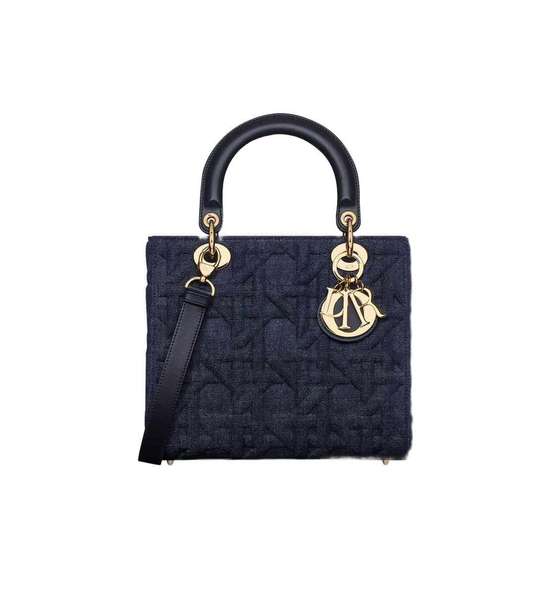 Medium Lady Dior Bag in Blue Graphic Cannage Denim Finish