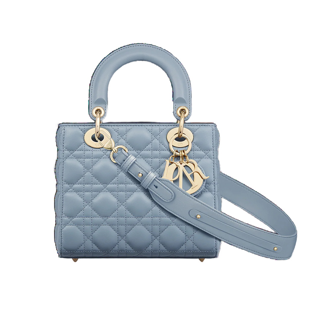 Elegant Small Lady Dior Style Handbag In Premium Lambskin Leather