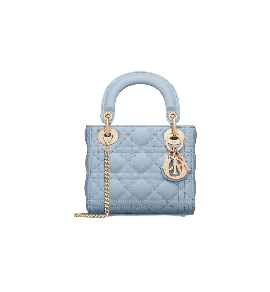 Mini Dioriviera Inspired Lady Dior Lambskin Handbag With Dust Bag