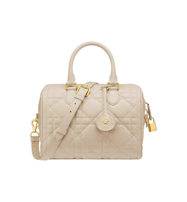 Dior Groove 25 Bag in Elegant Dusty Ivory Leather Finish