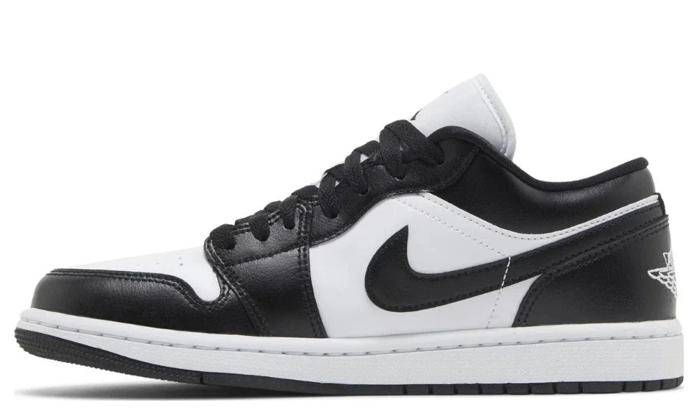 Air Jordan 1 Low Panda Black White Leather Women's Sneakers