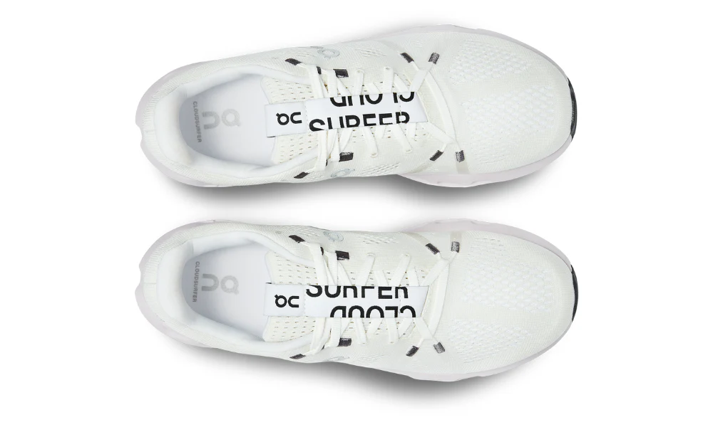 On Cloudsurfer White Frost Lightweight Road Running Shoes for Men