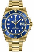 Rolex Submariner Date Solid 18k Yellow Gold Luxury Automatic Watch