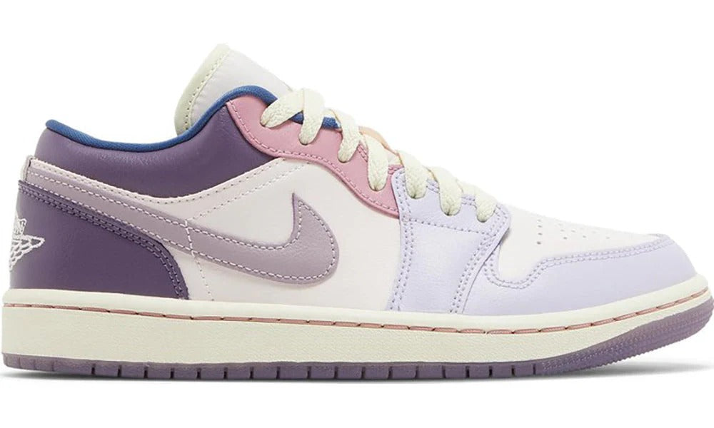 Nike Air Jordan 1 Low Pastel Plum Leather Sneakers
