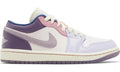 Nike Air Jordan 1 Low Pastel Plum Leather Sneakers