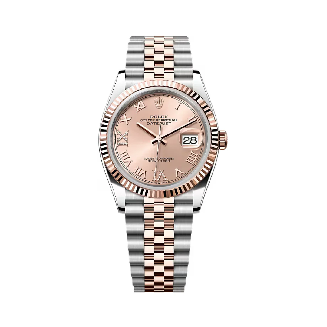 Rolex Datejust 36mm Oystersteel and Everose Gold Ladies Watch