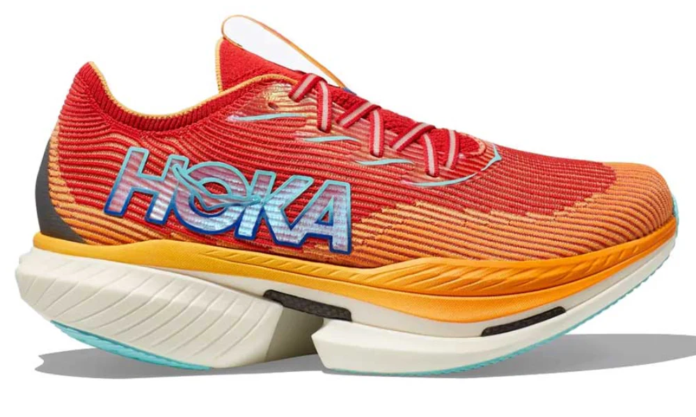 Hoka Cielo X1 Cerise Solar Flare Carbon Plate Road Shoe