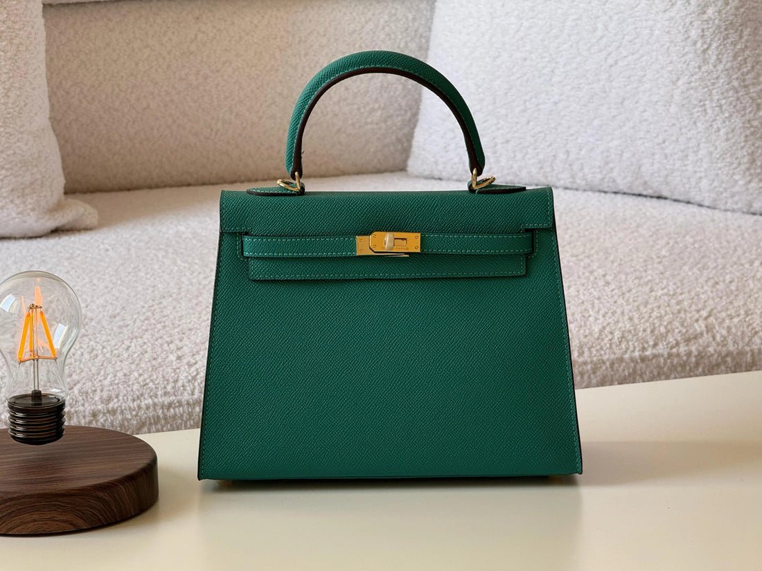 Elegant Hermes Kelly Style Designer Handbag With Dust Bag Included