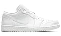 Nike Air Jordan 1 Low Triple White Leather Classic Low Top Sneakers