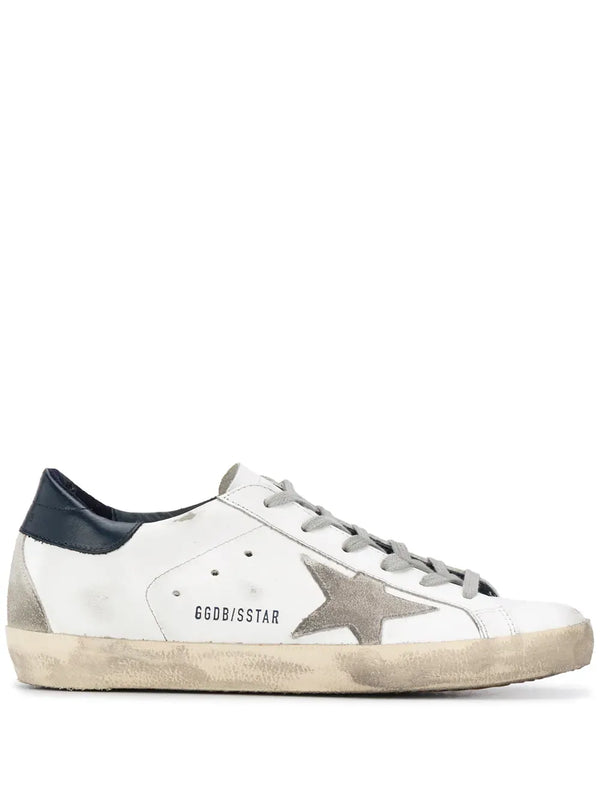 Golden Goose Super-Star Distressed-Finish Leather Low-Top Sneakers
