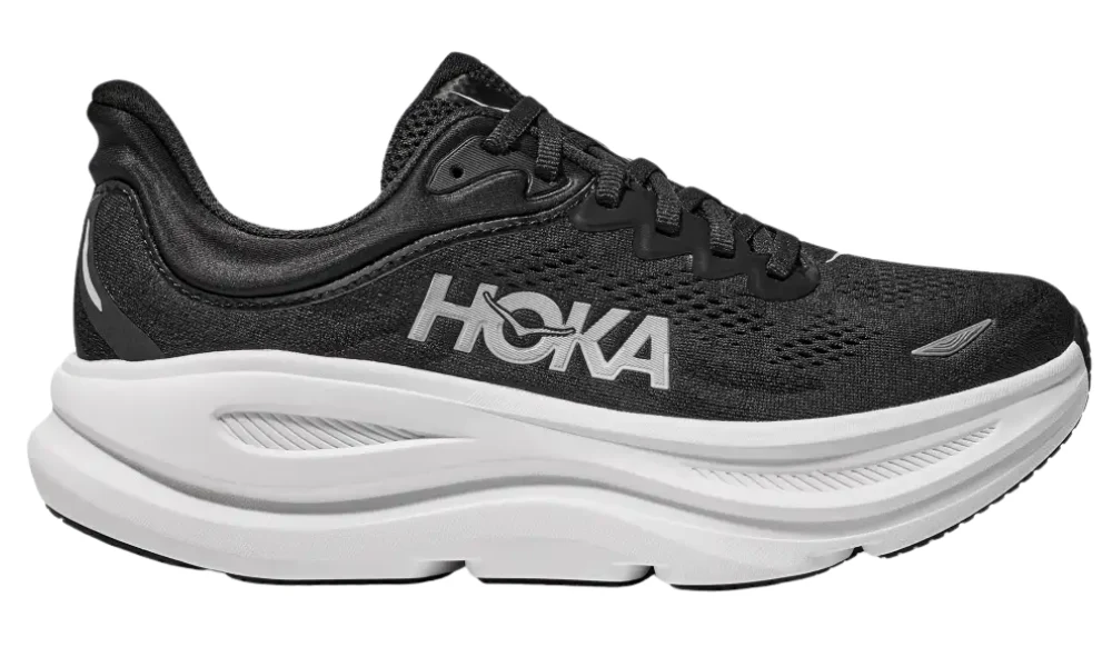Hoka Bondi 9 Running Shoes for Maximum Cushioning Black White