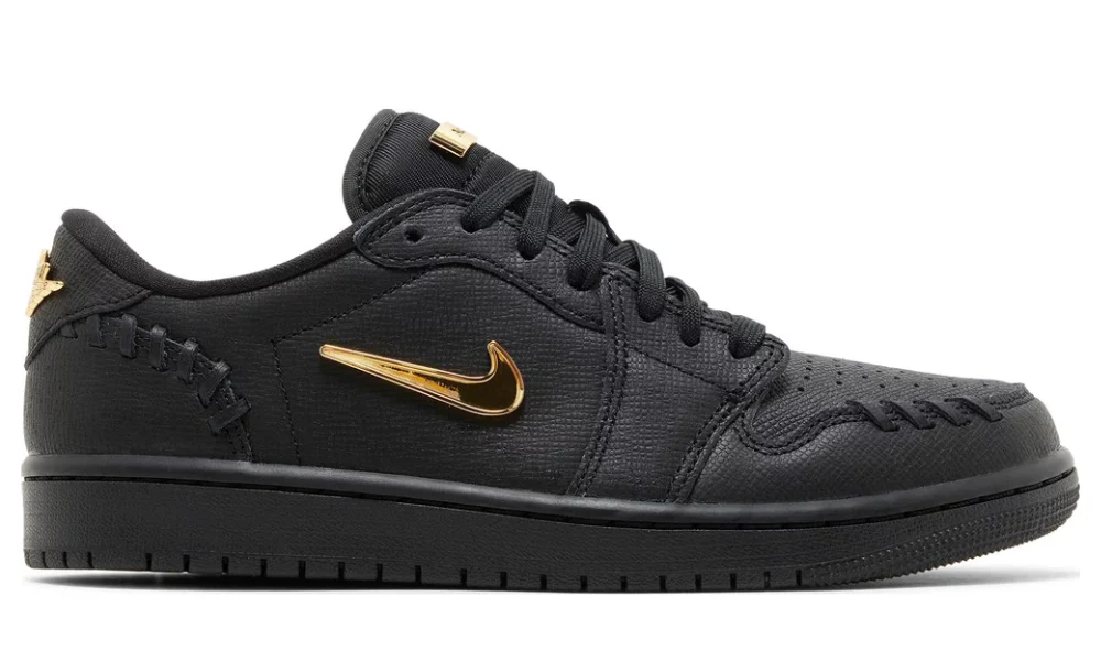 Air Jordan 1 Low Method of Make Black Gold Sneakers