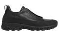 Zegna Monte Triple Stitch Leather Slip On Sneakers Black