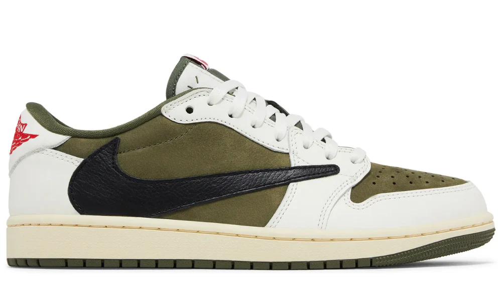 Nike Air Jordan 1 Retro Low Travis Scott Reverse Olive Sneakers