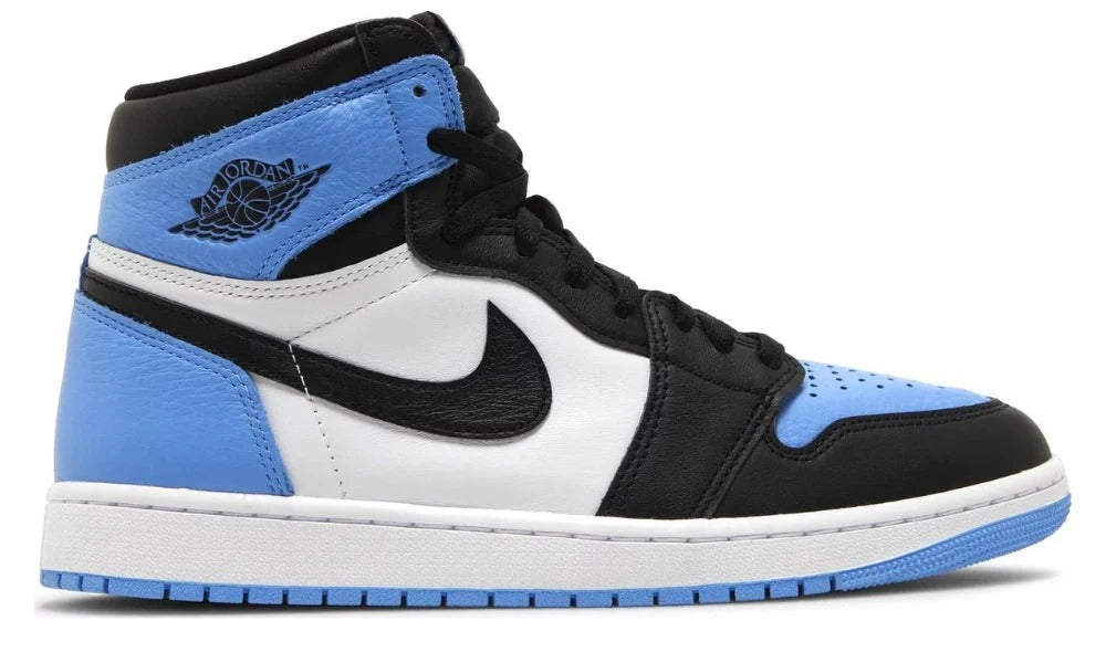 Air Jordan 1 Retro High OG UNC Toe Leather Basketball Sneakers