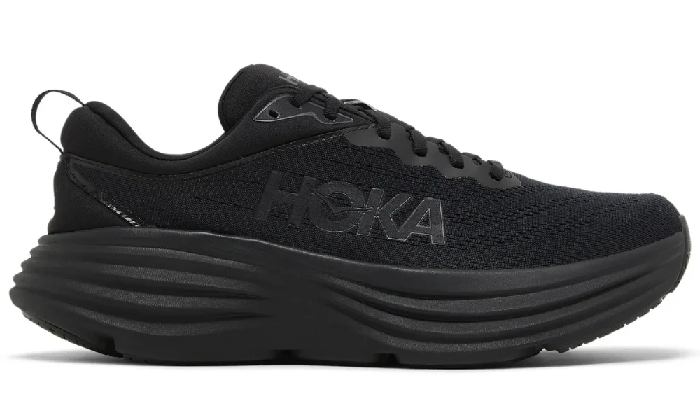 Hoka Bondi 8 Black Maximum Cushioning Performance Running Shoes