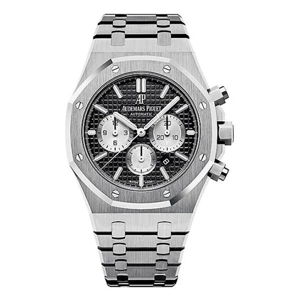 Audemars Piguet Royal Oak Chronograph Watch With Sleek Black Dial