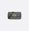 Small Blue Dior Oblique Jacquard 30 Montaigne Avenue Designer Handbag