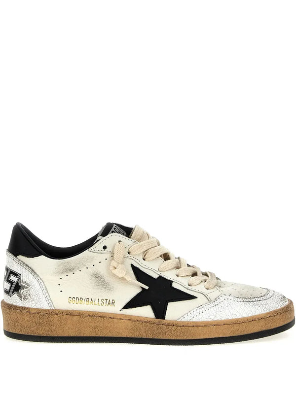 Golden Goose Ball Star Vintage Inspired Leather Low Top Sneakers