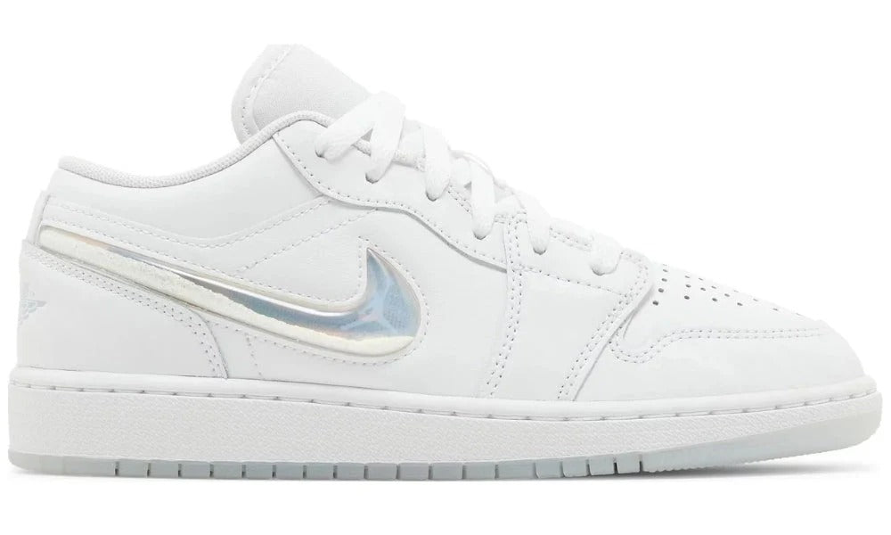 Kids Air Jordan 1 Low SE GS Glitter Swoosh Sneakers