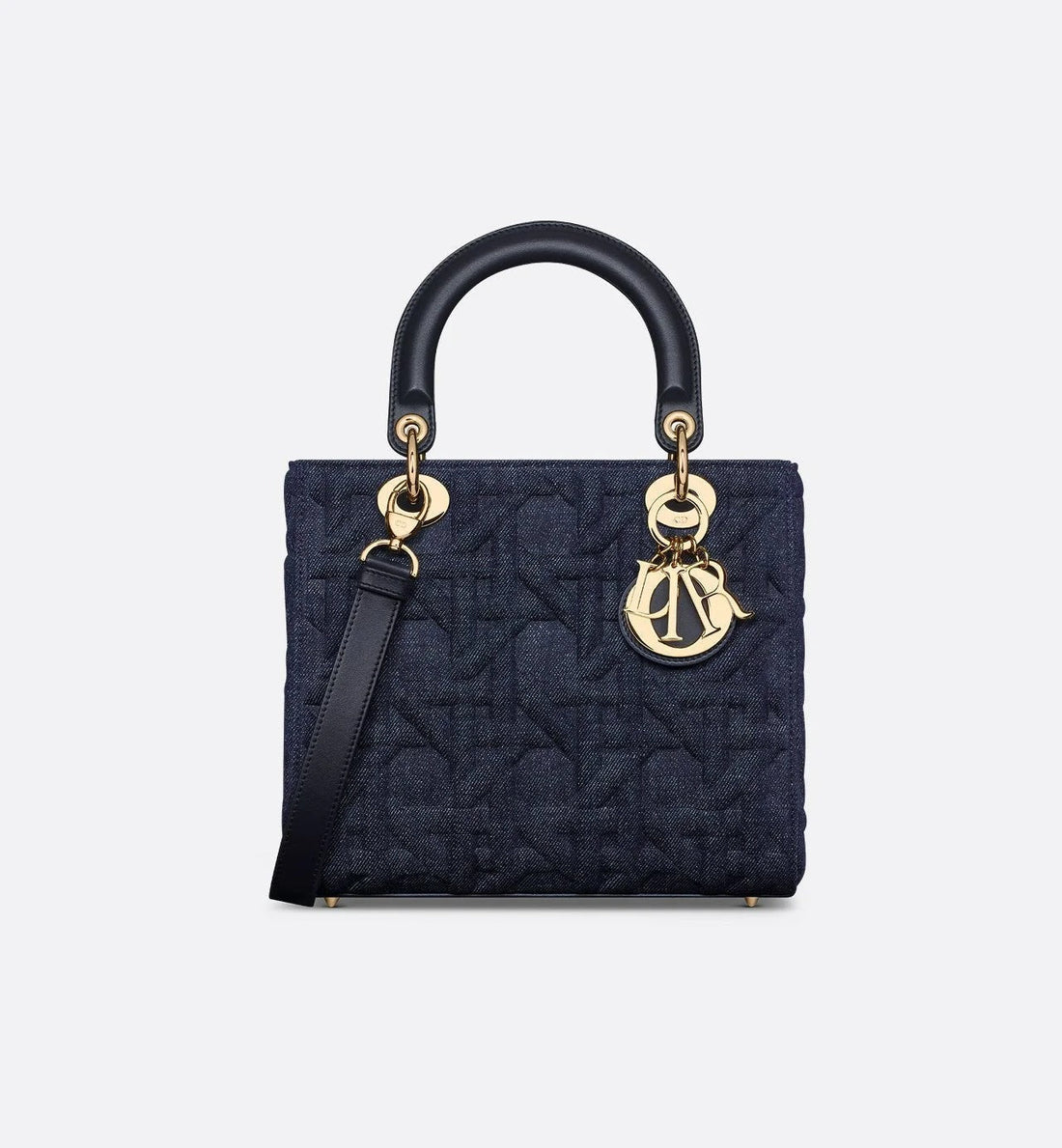Medium Lady Dior Bag in Blue Graphic Cannage Denim Finish