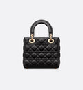 Small Lady Dior Black Cannage Lambskin Designer Style Handbag