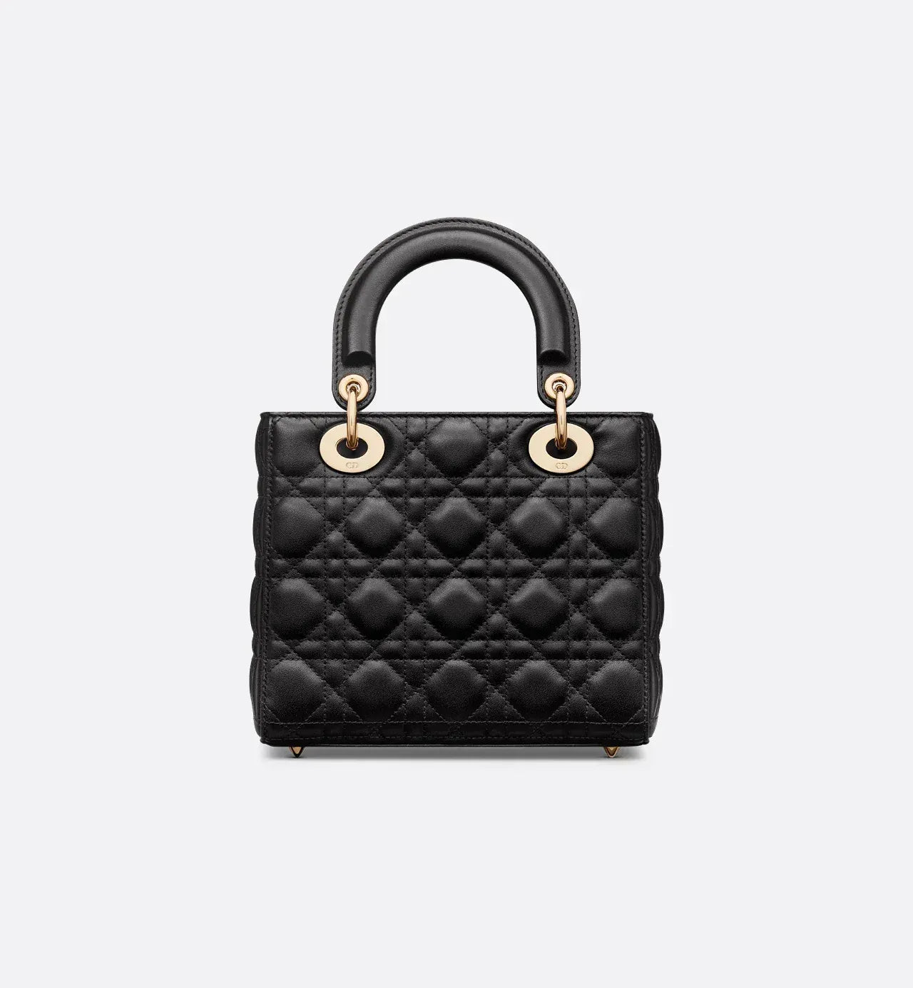Small Lady Dior Black Cannage Lambskin Designer Style Handbag