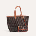 Classic Saint Louis PM Tote Bag in Black and Tan
