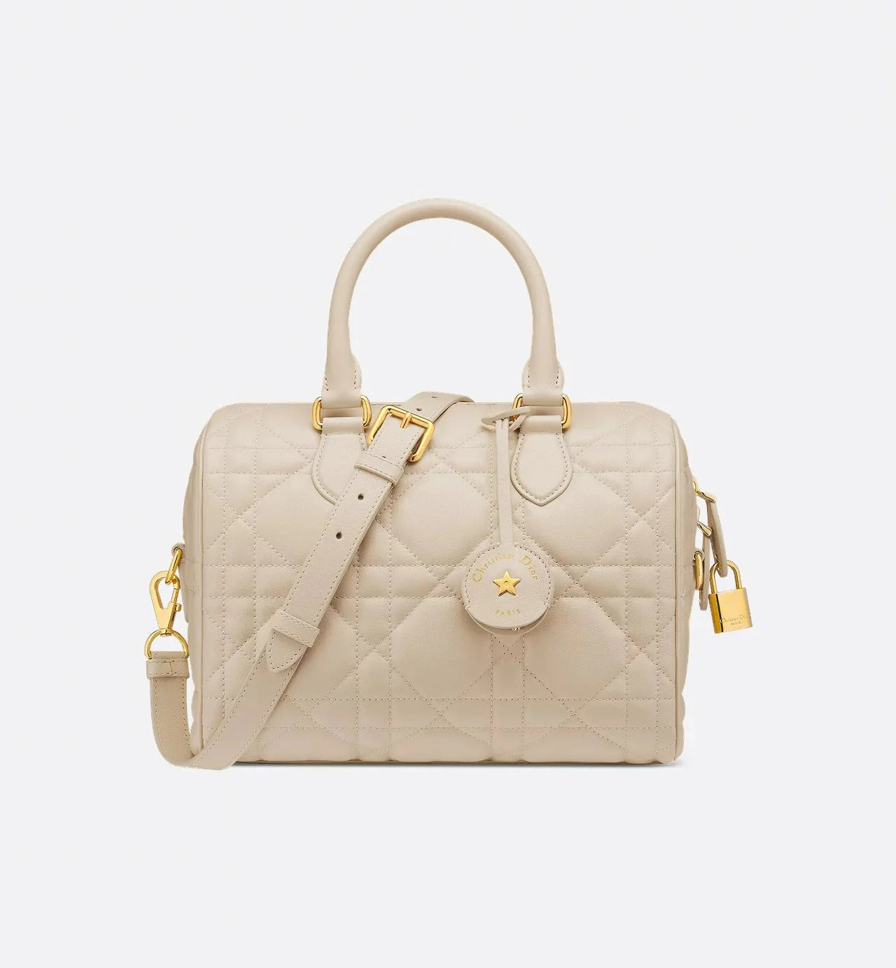 Dior Groove 25 Bag in Elegant Dusty Ivory Leather Finish