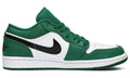 Air Jordan 1 Low Pine Green Leather and Textile Basketball Sneakers