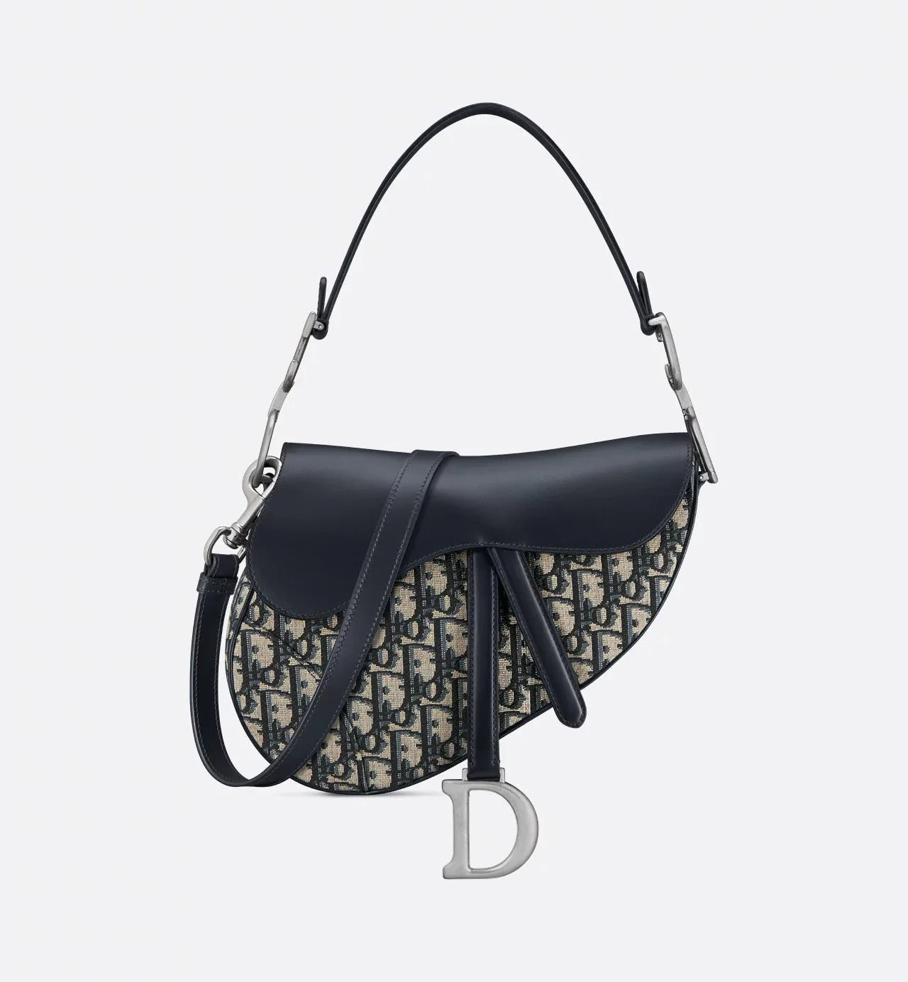 Elegant Blue Saddle Bag with Adjustable Strap for Daily Style