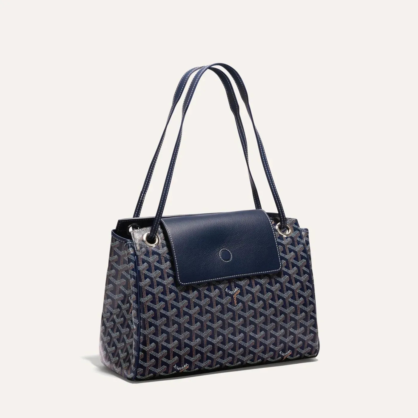 Goyard Rouette Souple Designer Handbag in Classic Navy Blue